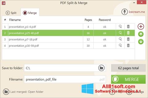 Captură de ecran PDF Split and Merge pentru Windows 8.1