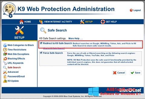 Captură de ecran K9 Web Protection pentru Windows 8.1
