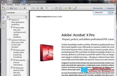 Captură de ecran Adobe Reader pentru Windows 8.1