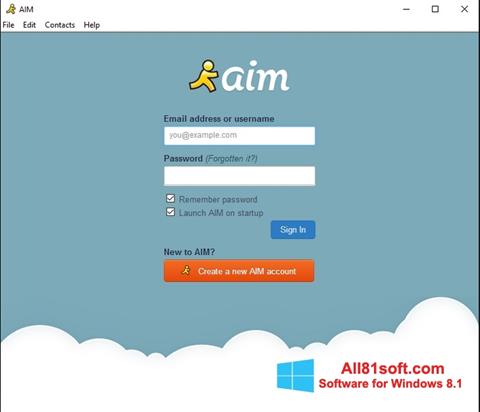 Captură de ecran AOL Instant Messenger pentru Windows 8.1