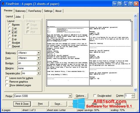 Captură de ecran FinePrint pentru Windows 8.1