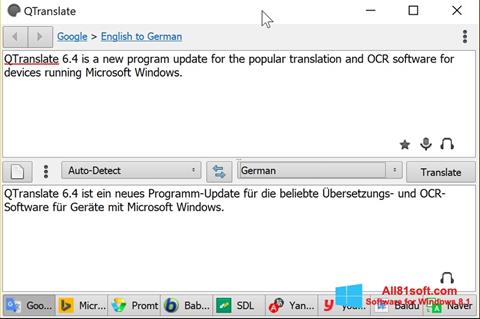 Captură de ecran QTranslate pentru Windows 8.1