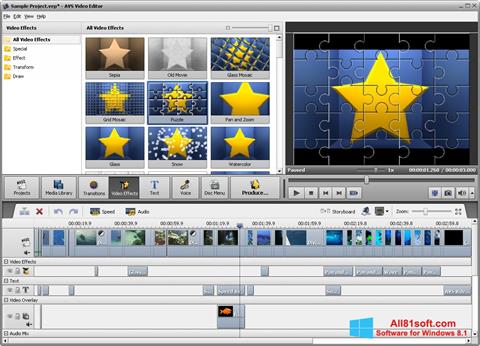 Captură de ecran AVS Video Editor pentru Windows 8.1