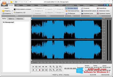 Captură de ecran AVS Audio Editor pentru Windows 8.1