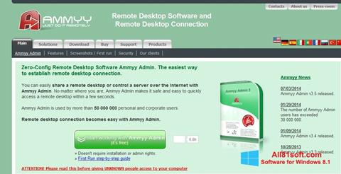 Captură de ecran Ammyy Admin pentru Windows 8.1
