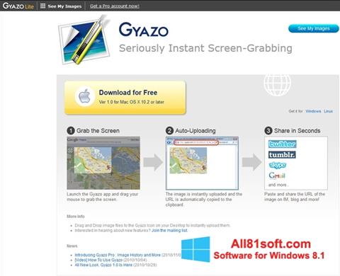 Captură de ecran Gyazo pentru Windows 8.1
