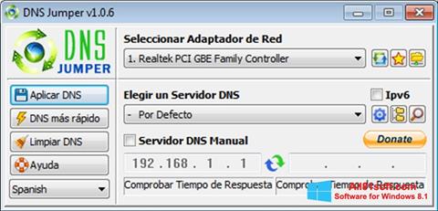 Captură de ecran DNS Jumper pentru Windows 8.1