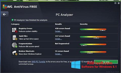 Captură de ecran AVG AntiVirus Free pentru Windows 8.1