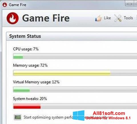 Captură de ecran Game Fire pentru Windows 8.1