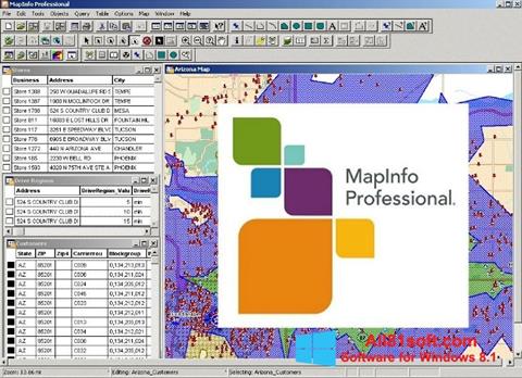 Captură de ecran MapInfo Professional pentru Windows 8.1