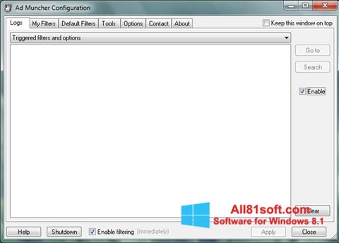 Captură de ecran Ad Muncher pentru Windows 8.1