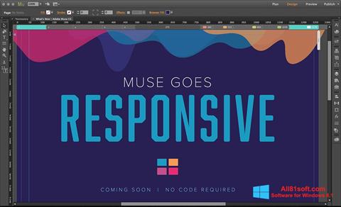 Captură de ecran Adobe Muse pentru Windows 8.1