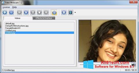 Captură de ecran Fake Webcam pentru Windows 8.1