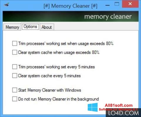 Captură de ecran Memory Cleaner pentru Windows 8.1