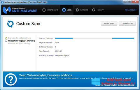 Captură de ecran Malwarebytes Anti-Malware pentru Windows 8.1