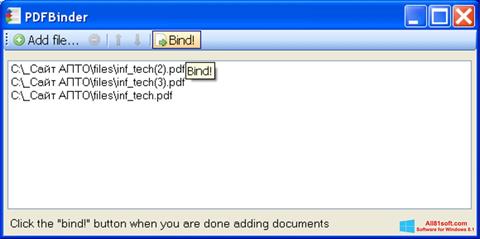 Captură de ecran PDFBinder pentru Windows 8.1