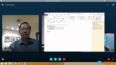 Captură de ecran Skype for Business pentru Windows 8.1