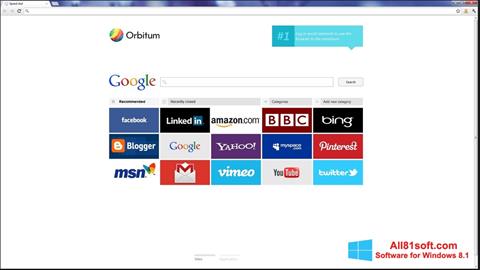 Captură de ecran Orbitum pentru Windows 8.1