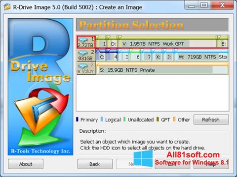 Captură de ecran R-Drive Image pentru Windows 8.1