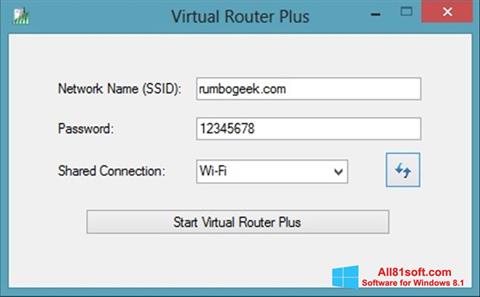 Captură de ecran Virtual Router Plus pentru Windows 8.1