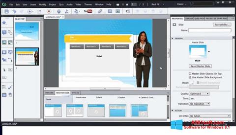 Captură de ecran Adobe Captivate pentru Windows 8.1