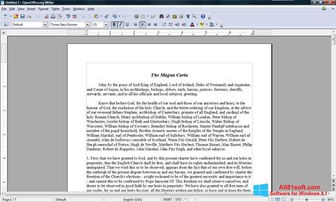 Captură de ecran OpenOffice pentru Windows 8.1