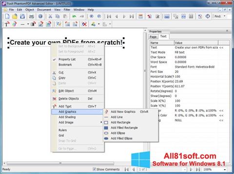 Captură de ecran Foxit PDF Editor pentru Windows 8.1