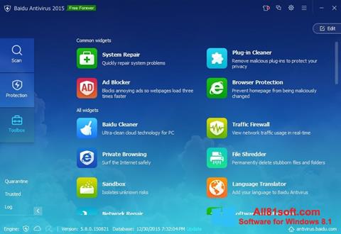 Captură de ecran Baidu Antivirus pentru Windows 8.1