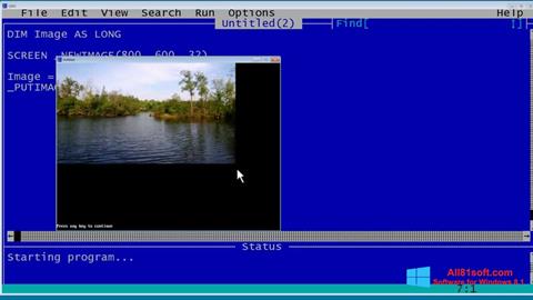 Captură de ecran QBasic pentru Windows 8.1