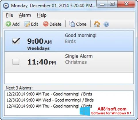 Captură de ecran Free Alarm Clock pentru Windows 8.1