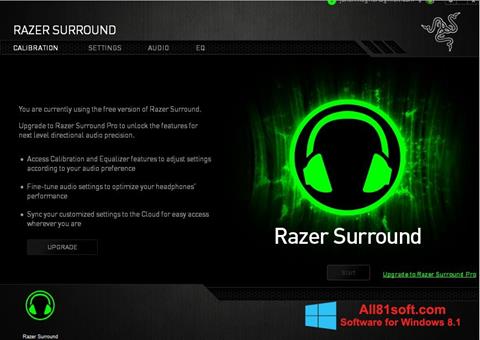 Captură de ecran Razer Surround pentru Windows 8.1