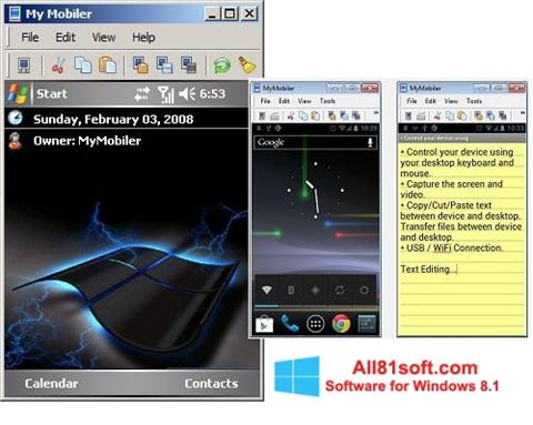 Captură de ecran MyMobiler pentru Windows 8.1