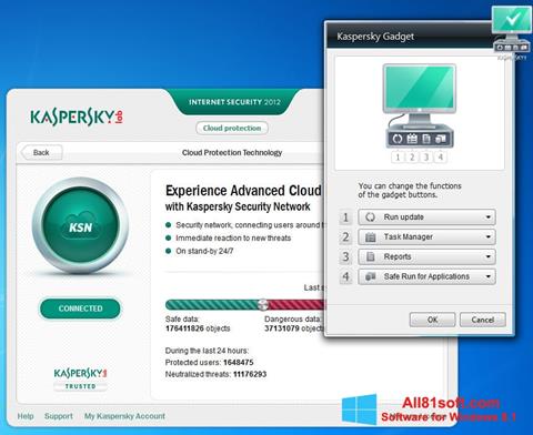 Captură de ecran Kaspersky Internet Security pentru Windows 8.1