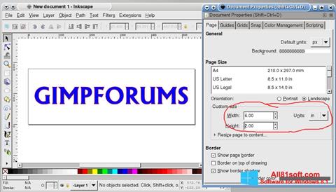 Captură de ecran Inkscape pentru Windows 8.1