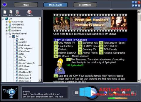 Captură de ecran Online TV Live pentru Windows 8.1