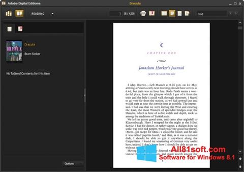 Captură de ecran Adobe Digital Editions pentru Windows 8.1