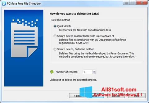Captură de ecran File Shredder pentru Windows 8.1