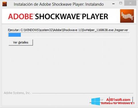 Captură de ecran Shockwave Player pentru Windows 8.1