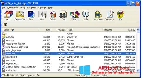 Captură de ecran WinRAR pentru Windows 8.1