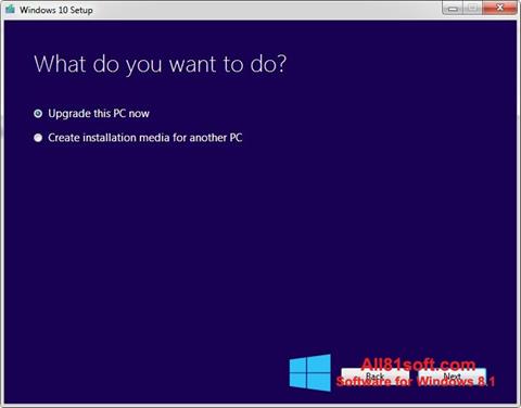 Captură de ecran Media Creation Tool pentru Windows 8.1