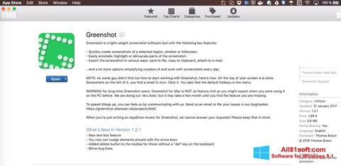 Captură de ecran Greenshot pentru Windows 8.1