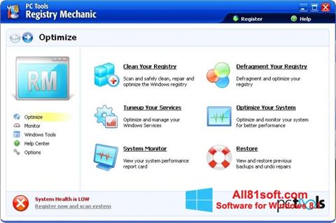 Captură de ecran Registry Mechanic pentru Windows 8.1