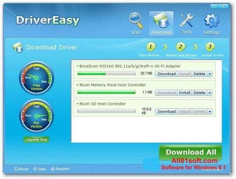 Captură de ecran Driver Easy pentru Windows 8.1