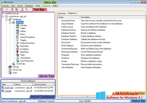Captură de ecran InterBase pentru Windows 8.1