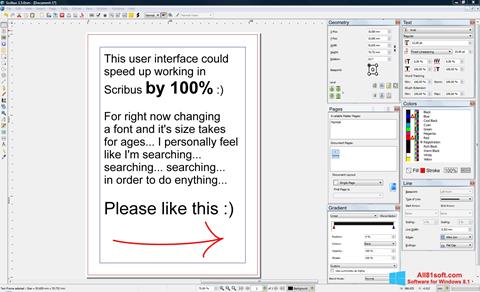 Captură de ecran Scribus pentru Windows 8.1