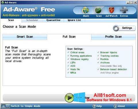 Captură de ecran Ad-Aware Free pentru Windows 8.1