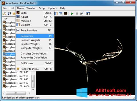 Captură de ecran Apophysis pentru Windows 8.1