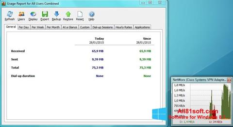 Captură de ecran NetWorx pentru Windows 8.1