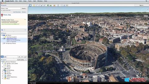 Captură de ecran Google Earth pentru Windows 8.1
