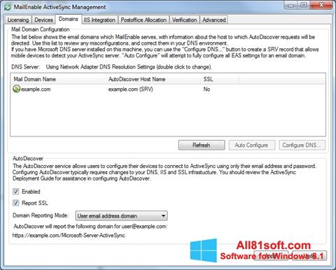 Captură de ecran Microsoft ActiveSync pentru Windows 8.1